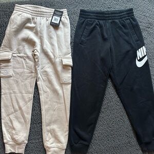 Nike Kids Black and Cream Jogger Pants Set